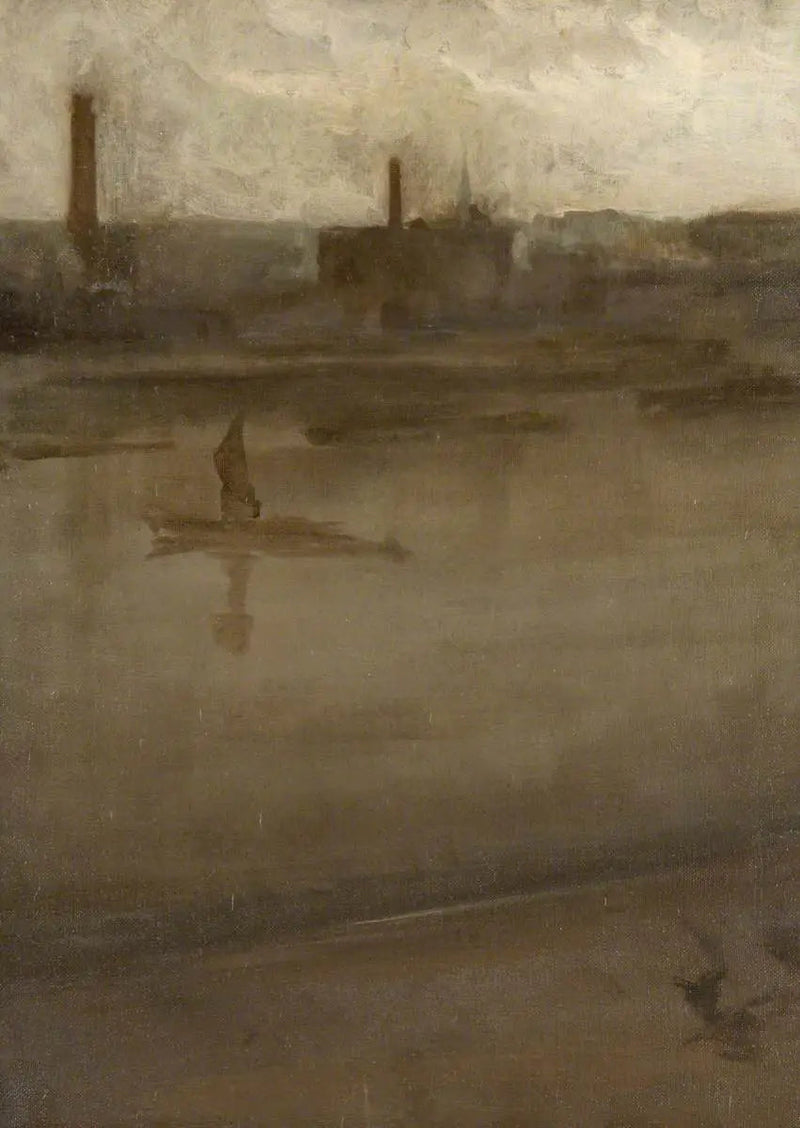 Grau und Silber: die Themse - James Abbott McNeill Whistler