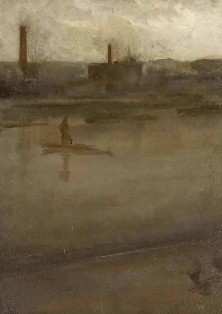 Grau und Silber: die Themse - James Abbott McNeill Whistler