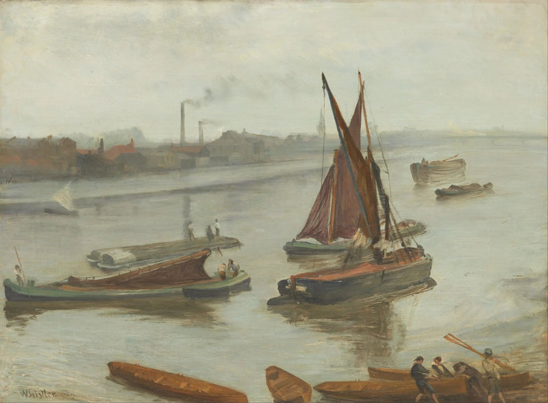 Grau und Silber: Old Battersea Reach - James Abbott McNeill Whistler