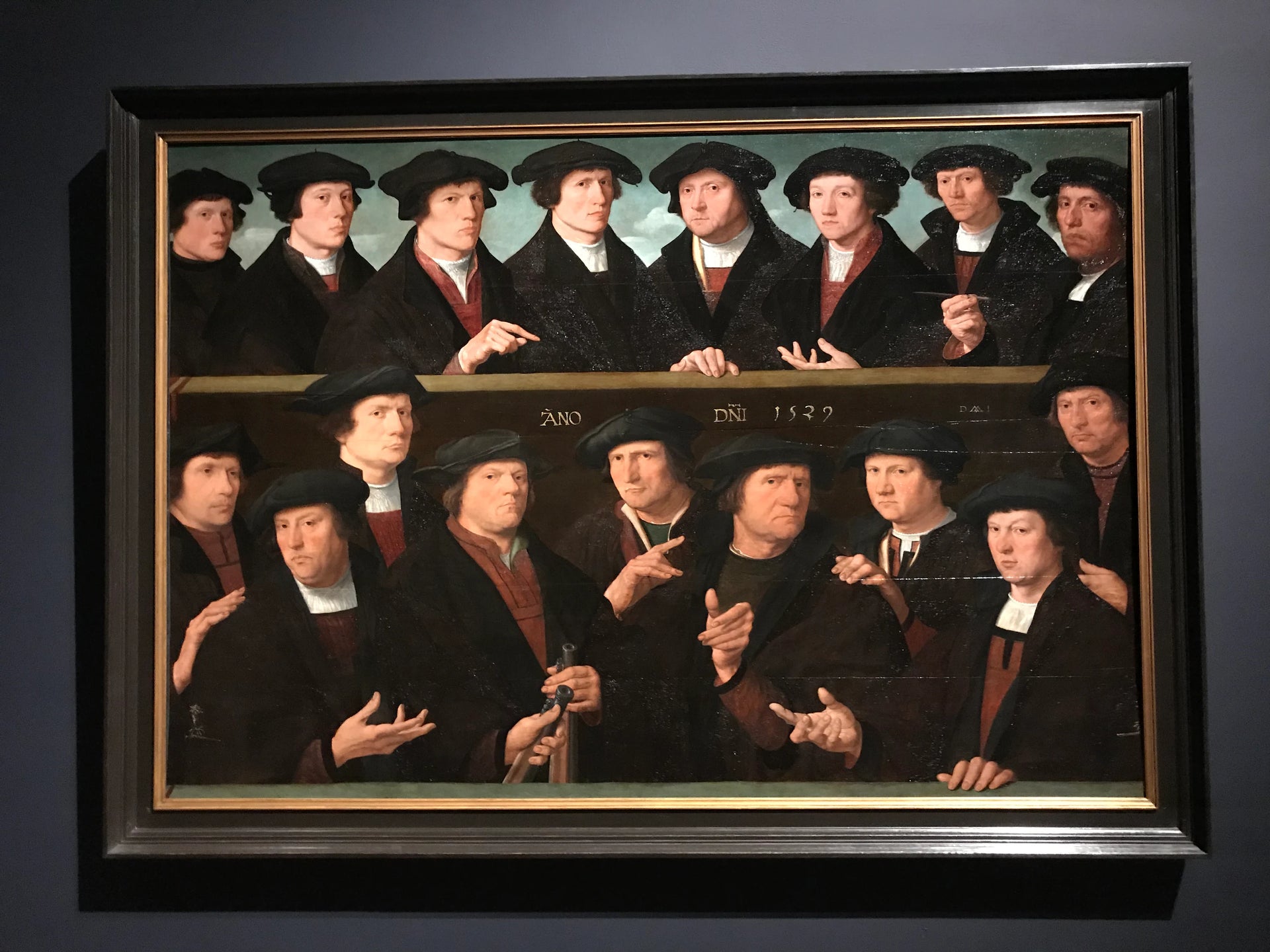 Un groupe d'archers, 1529 - panneau central - Dirck Jacobsz