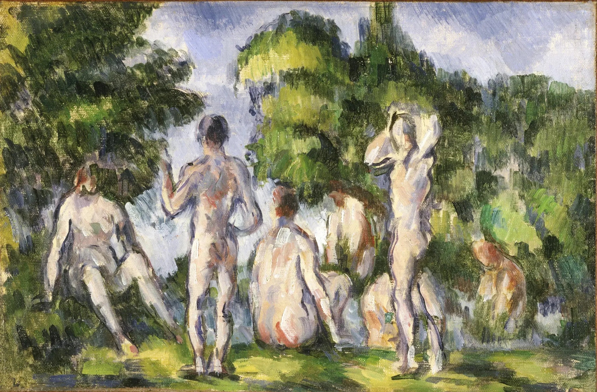 Groupe de baigneurs - Paul Cézanne image 1 reproduction artisanale de tableau