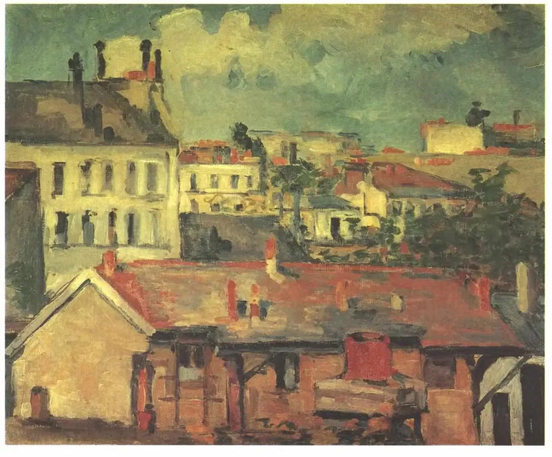 Hausgruppe – Die Dächer - Paul Cézanne
