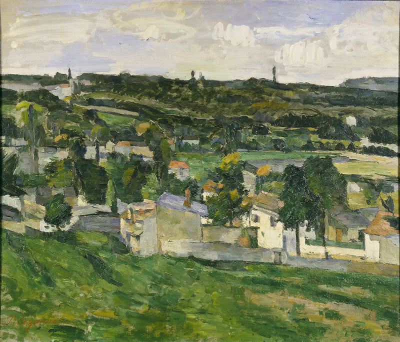 Hausgruppe, Landschaft der Île-de-France - Paul Cézanne
