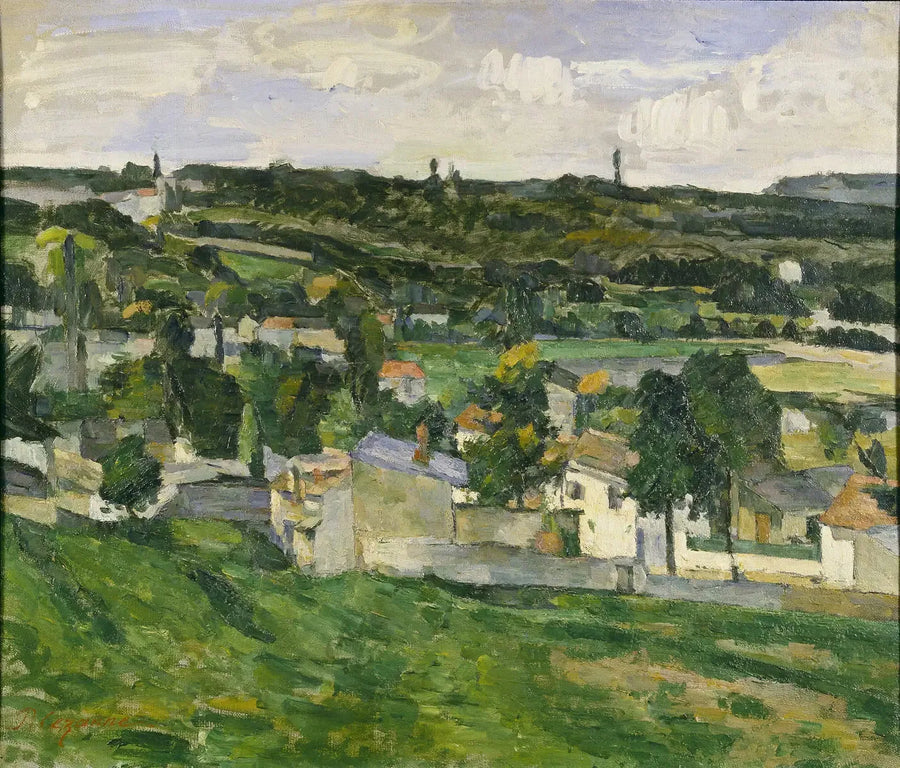 Hausgruppe, Landschaft der Île-de-France - Paul Cézanne