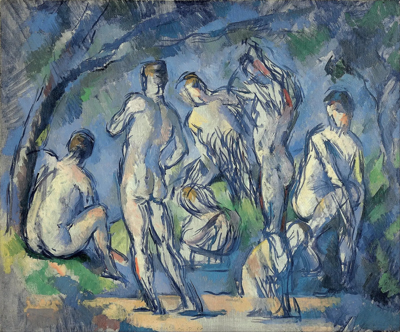 Gruppe von sieben Badenden - Paul Cézanne