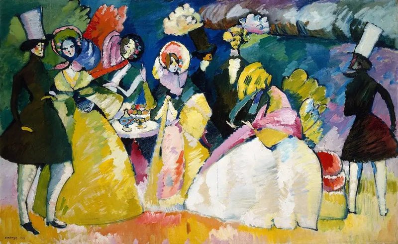 Gruppe in Krinolinen - Vassily Kandinsky