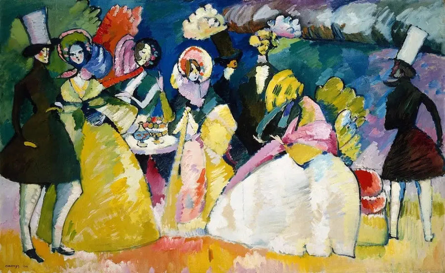 Gruppe in Krinolinen - Vassily Kandinsky
