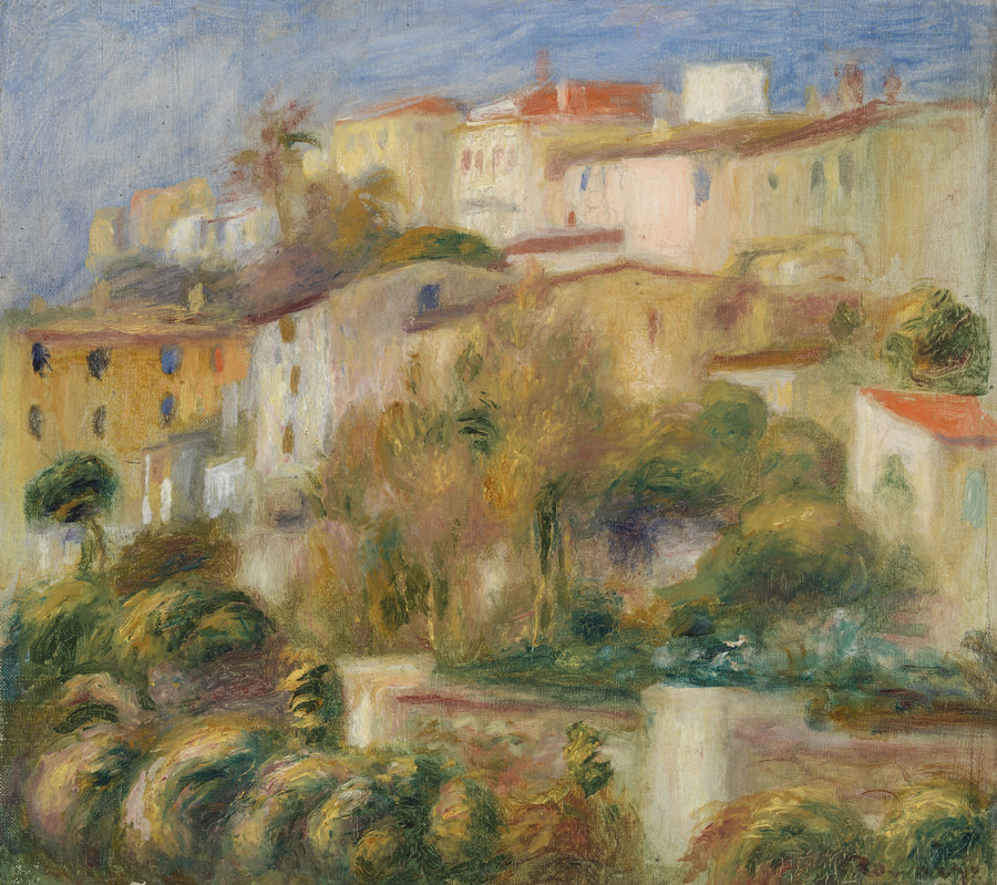 Häuser auf einem Hügel (Gruppe von Häusern auf einem Hang) - Pierre-Auguste Renoir
