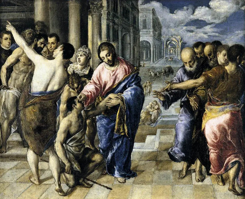 Heilung des blinden Mannes von Geburt - El Greco