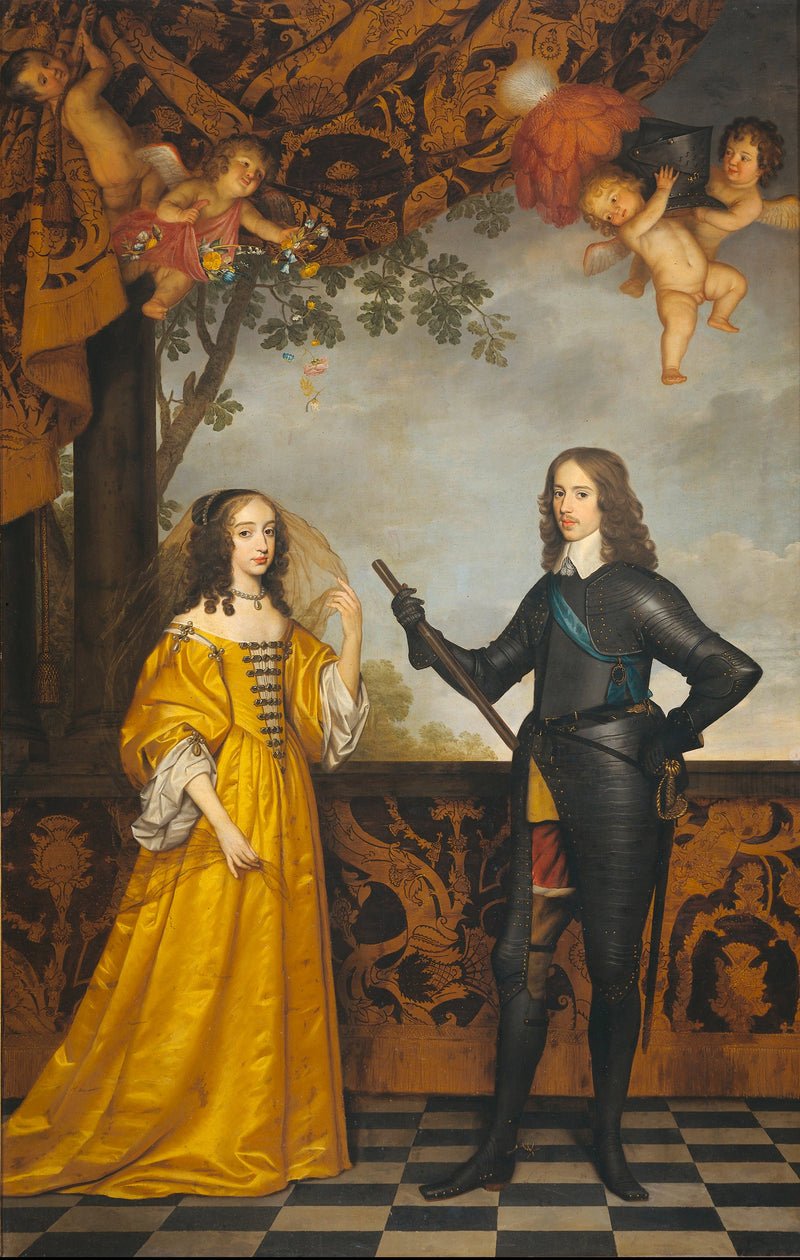 Guillaume II (1626-1650), Fürst von Oranien, und seine Ehefrau Marie Stuart (1631-1660) - Gerrit van Honthorst