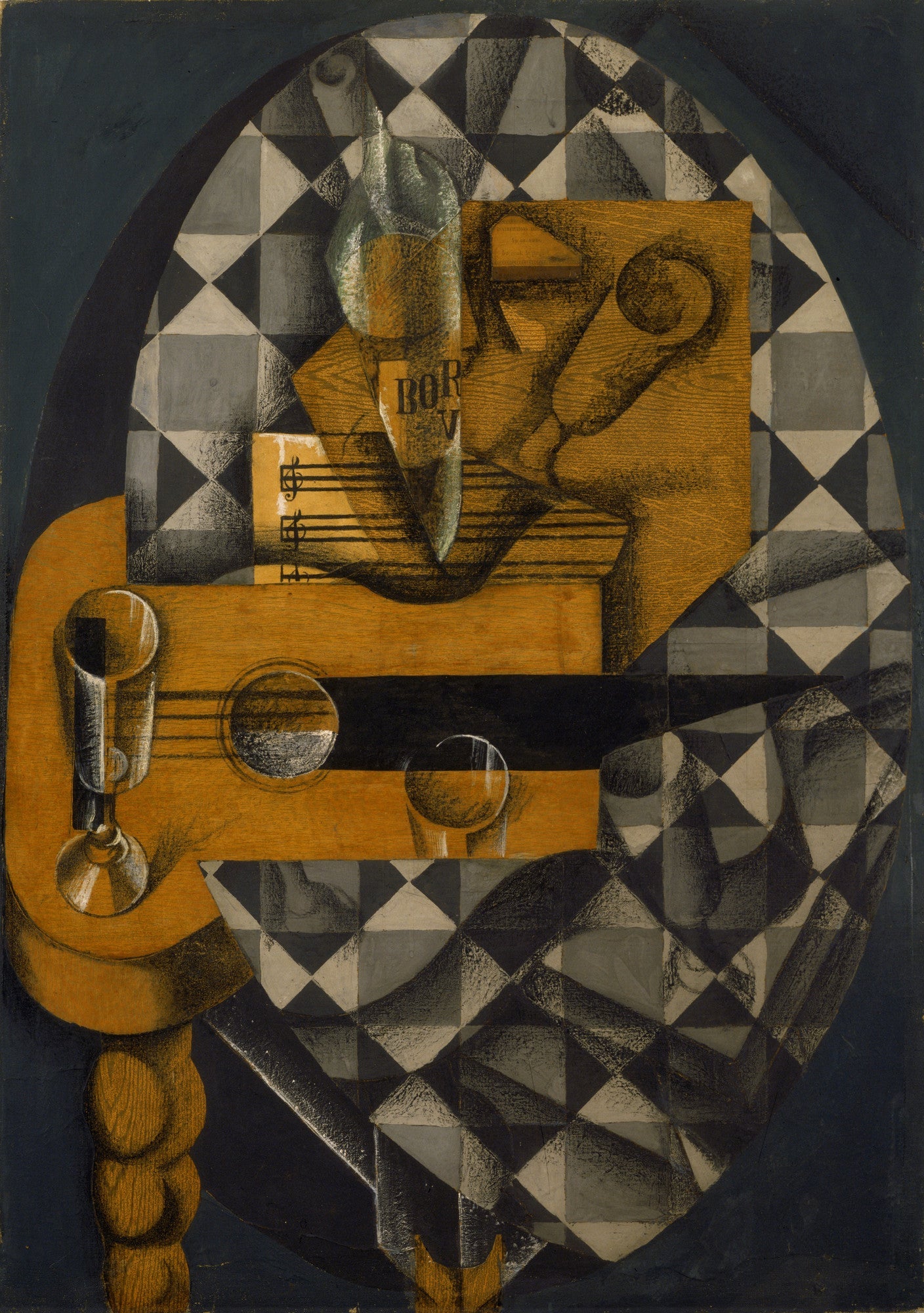 Gitarre und Brille - Juan Gris