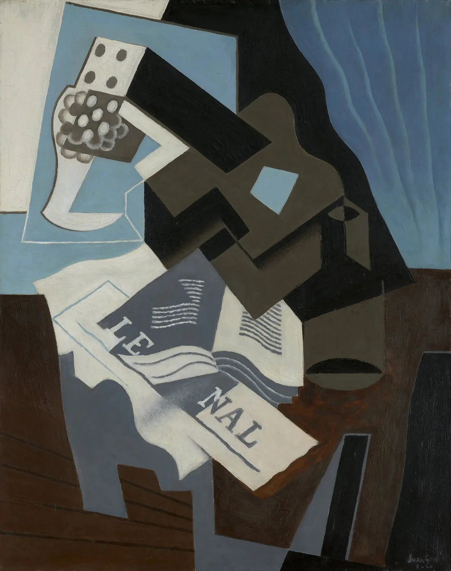 Gitarre, Buch und Zeitung - Juan Gris