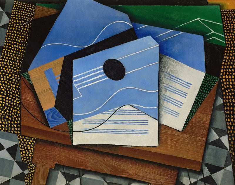 Gitarre auf einem Tisch - Juan Gris