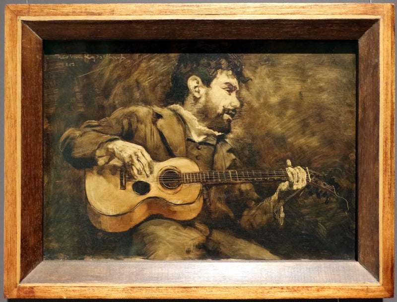 Gitarrist - Porträt des spanischen Malers Darío de Regoyos - Théo van Rysselberghe