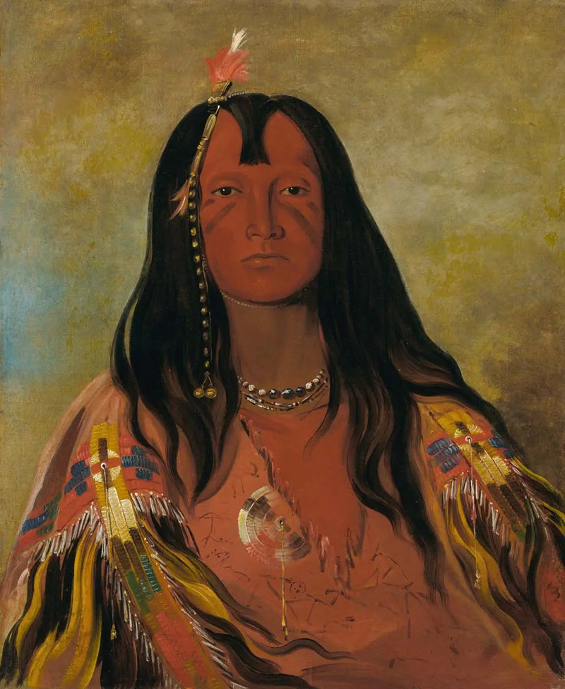 H'co-a-h'co-a-h'cotes-min, Keine Hörner auf dem Kopf, ein Tapferer - George Catlin