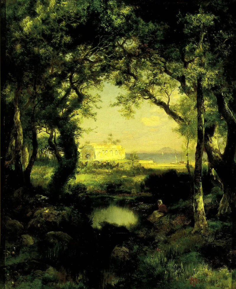 Mexikanische Hacienda, See Cuitzeo - Thomas Moran