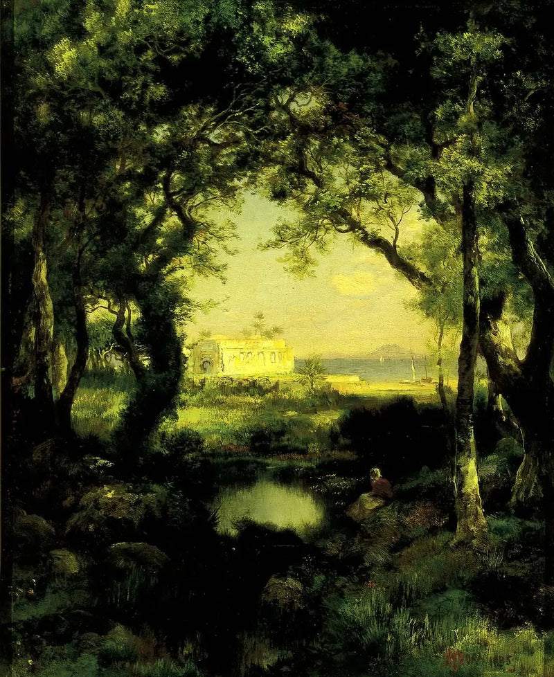 Mexikanische Hacienda, See Cuitzeo - Thomas Moran