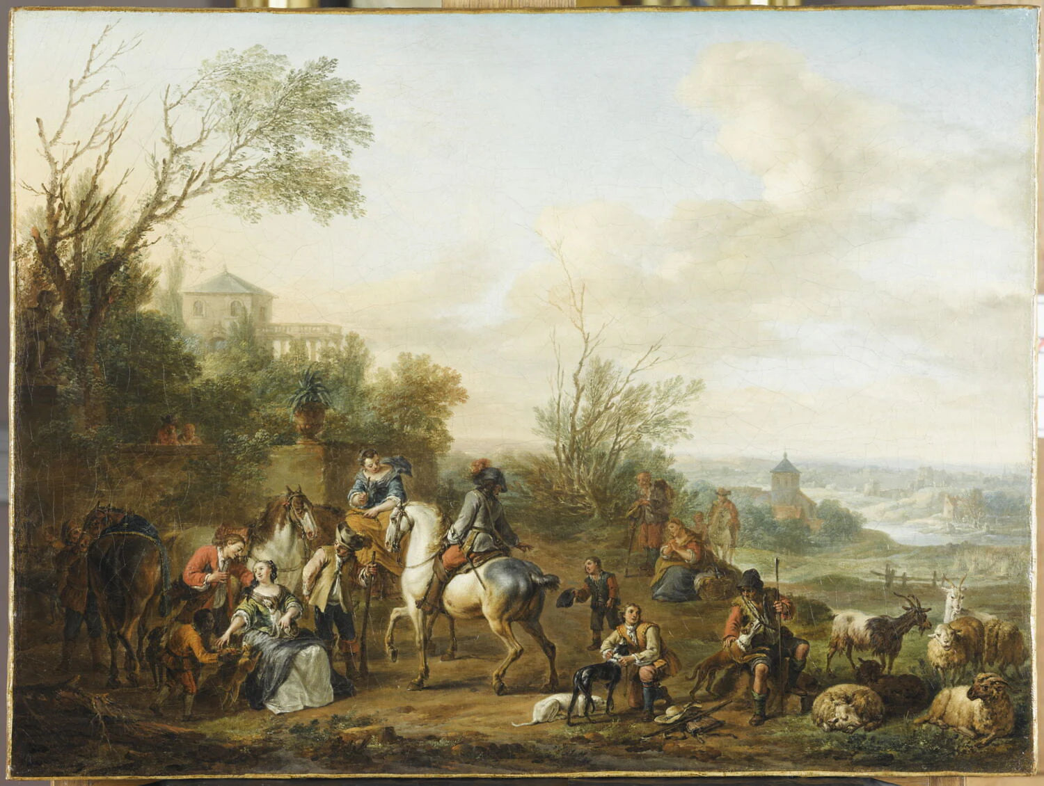 Halte de chasseurs - Carel van Falens