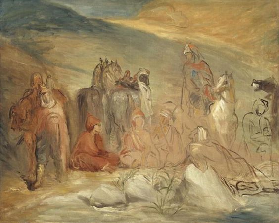 Halte de spahis près d'une source - Théodore Chassériau image 1 reproduction réalisée par Alpha Reproduction