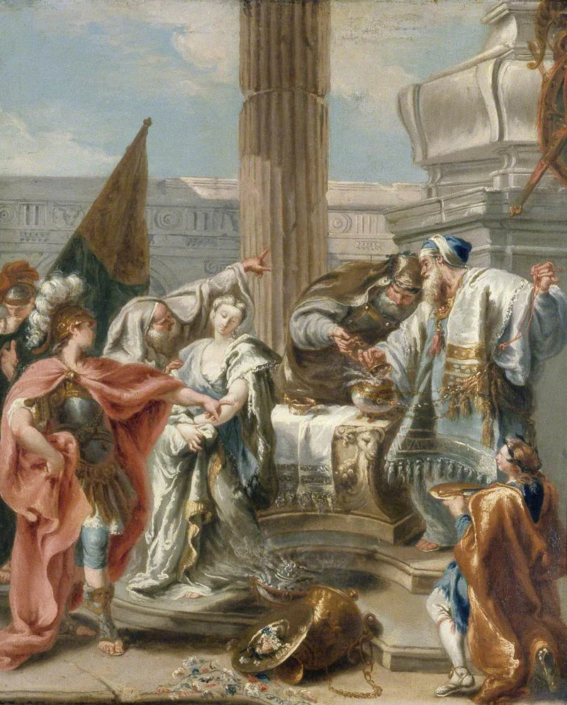 Haman, Esther und Assuérus - Giovanni Battista Pittoni
