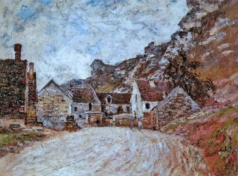 Der Weiler Chantemesle am Fuße des Felsens W588 - Claude Monet