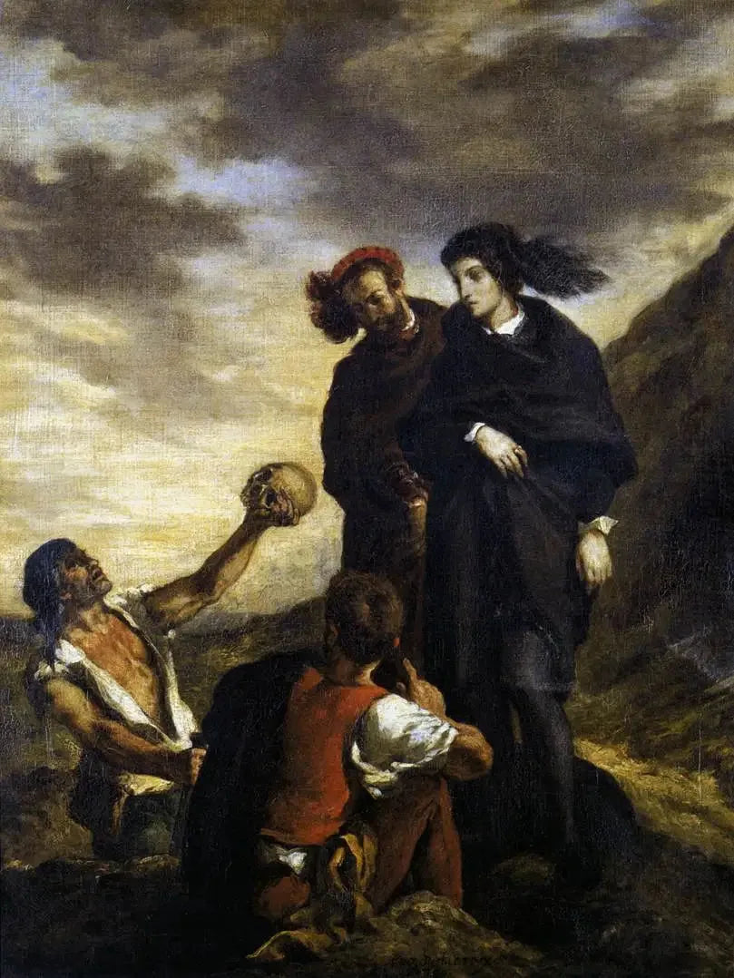 Hamlet und Horatio auf dem Friedhof - Eugène Delacroix