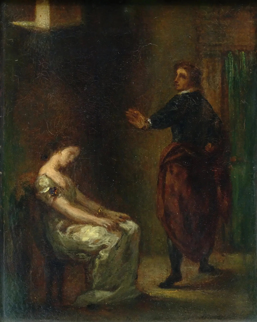 Hamlet und Ophelia - Eugène Delacroix