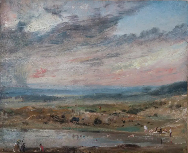 Hampstead Heath, mit Teich und Schwimmern - John Constable