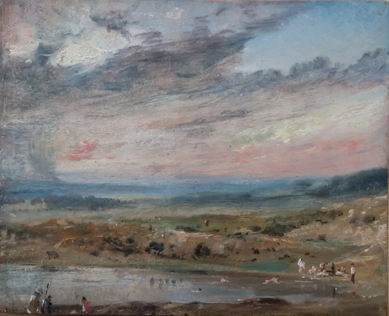 Hampstead Heath, mit Teich und Schwimmern - John Constable