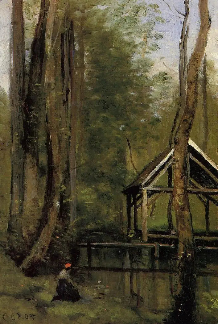 Fischhafen bei Mothois in der Nähe von Gournay-en-Brais - Jean-Baptiste Camille Corot
