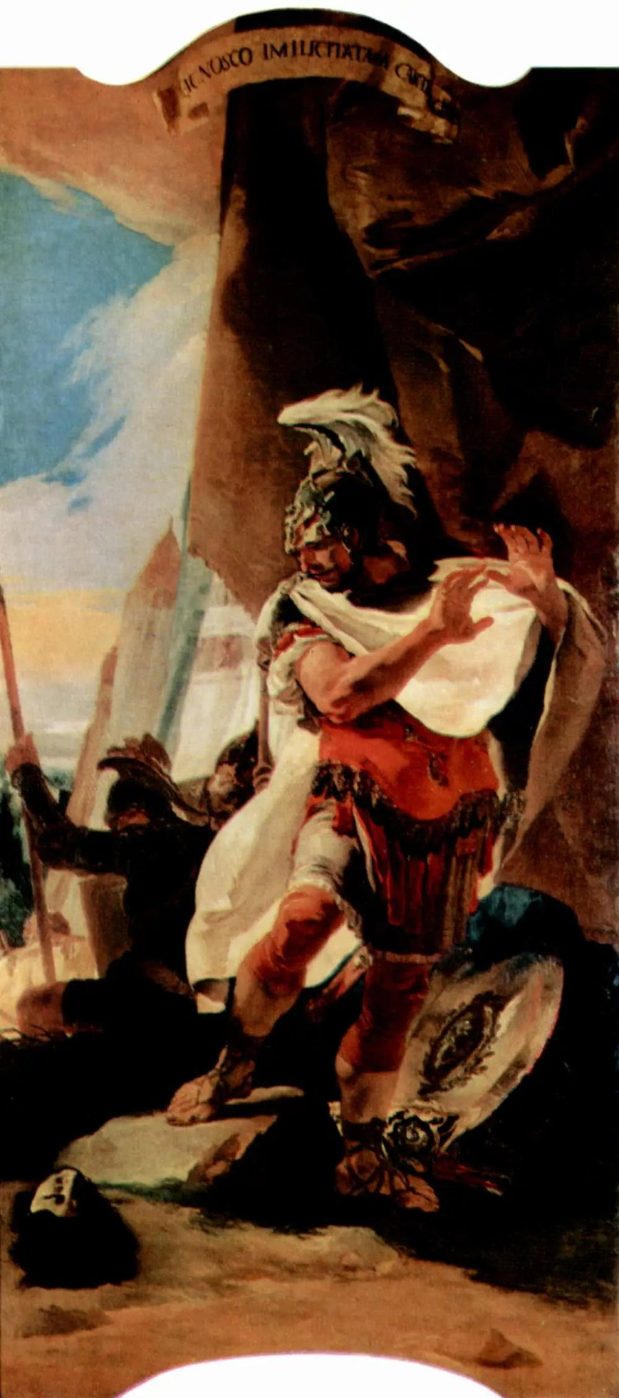 Hannibal erkennt den Kopf seines Bruders Hasdrubal - Giovanni Battista Tiepolo