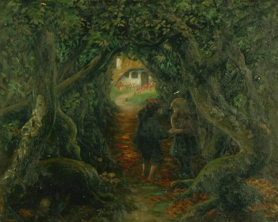 Hänsel und Gretel bei der Hexe. - H. A. Brendekilde