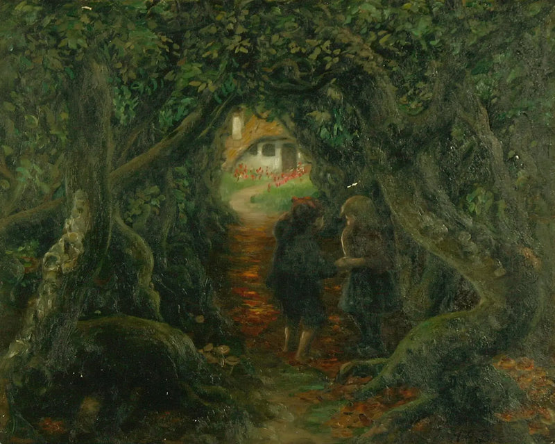 Hänsel und Gretel bei der Hexe. - H. A. Brendekilde