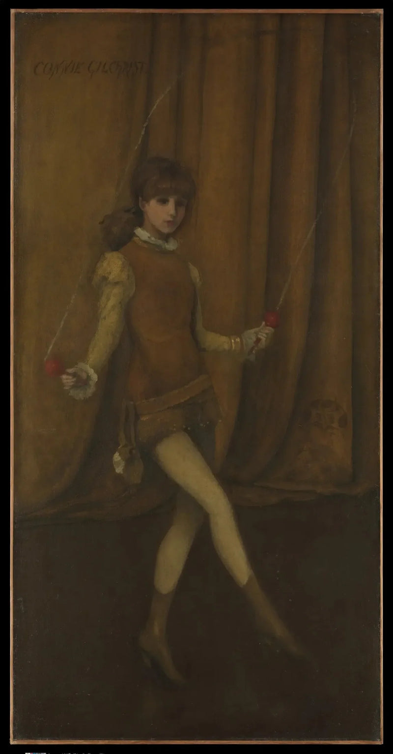 Harmonie in Gelb und Gold: Das Mädchen in Gold — Connie Gilchrist - James Abbott McNeill Whistler