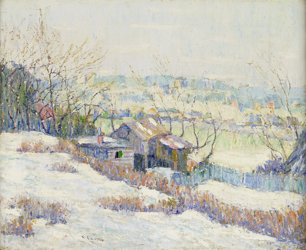 Haut-Harlem River - Ernest Lawson image 1 copie peinte à la main à l’huile