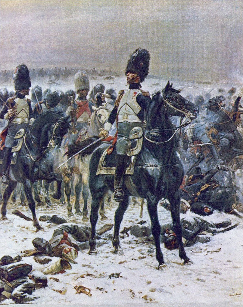 Hoch die Köpfe! Der Oberst Lepic bei Eylau am 8. Februar 1807 - Édouard Detaille