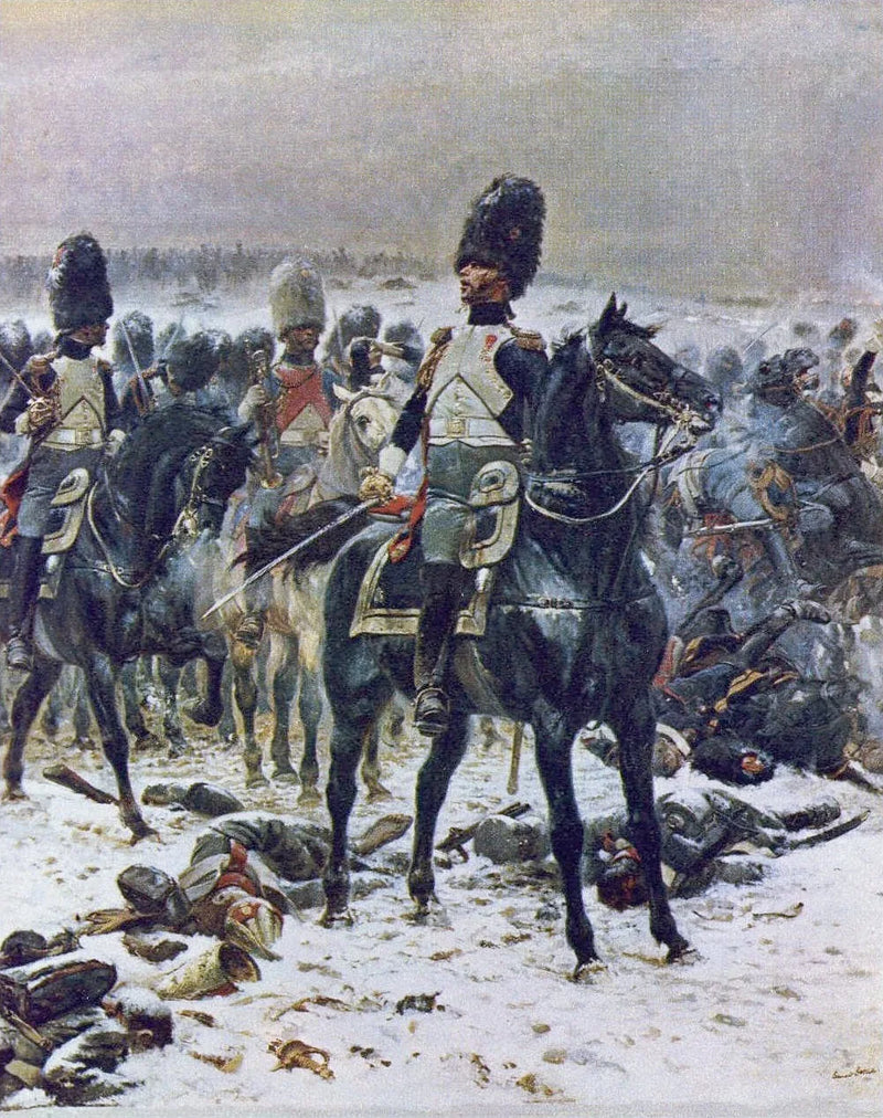 Hoch die Köpfe! Der Oberst Lepic bei Eylau am 8. Februar 1807 - Édouard Detaille