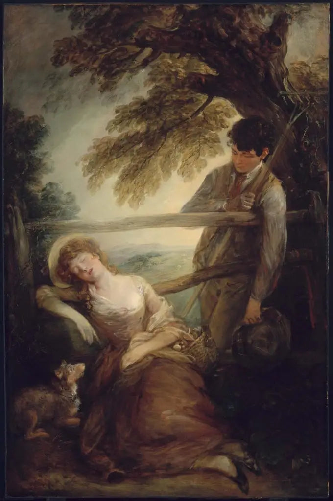 Haymaker und das schlafende Mädchen - Thomas Gainsborough