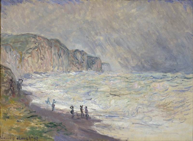Aufgewühltes Meer bei Pourville - Claude Monet