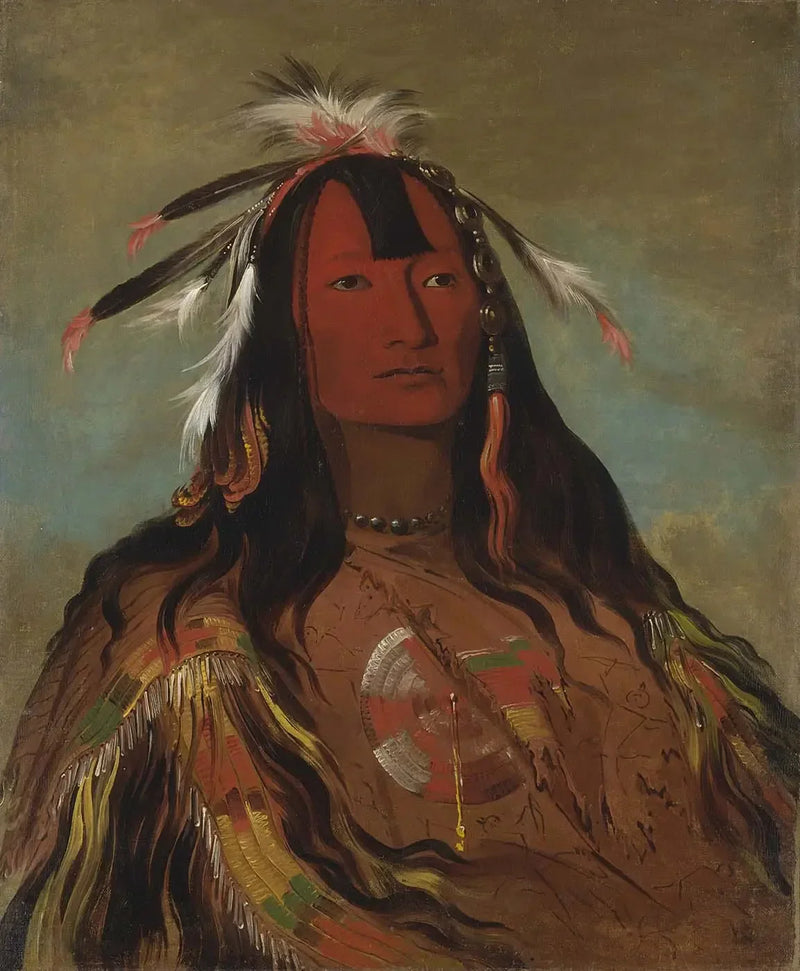 Hee-oh'ks-te-kin, Leggings aus Kaninchenfell - George Catlin