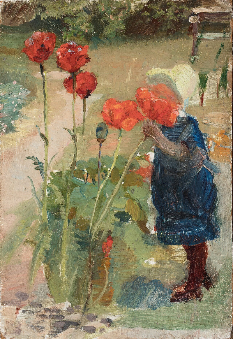 Helga in den Mohnblumen – Michael Peter Ancher