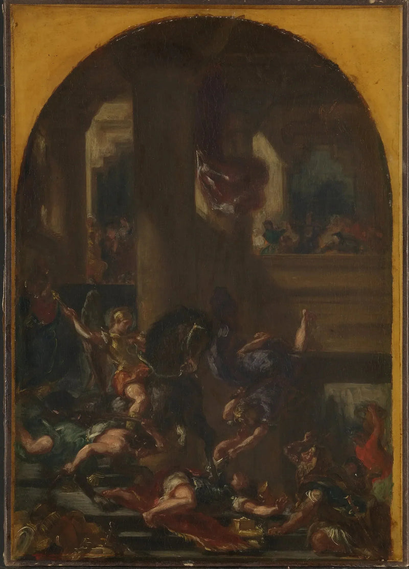 Héliodore aus dem Tempel vertrieben - Eugène Delacroix