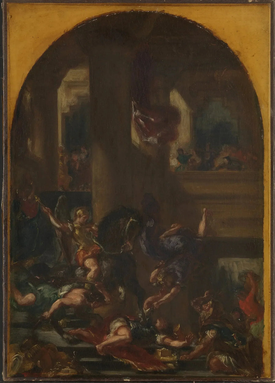 Héliodore aus dem Tempel vertrieben - Eugène Delacroix