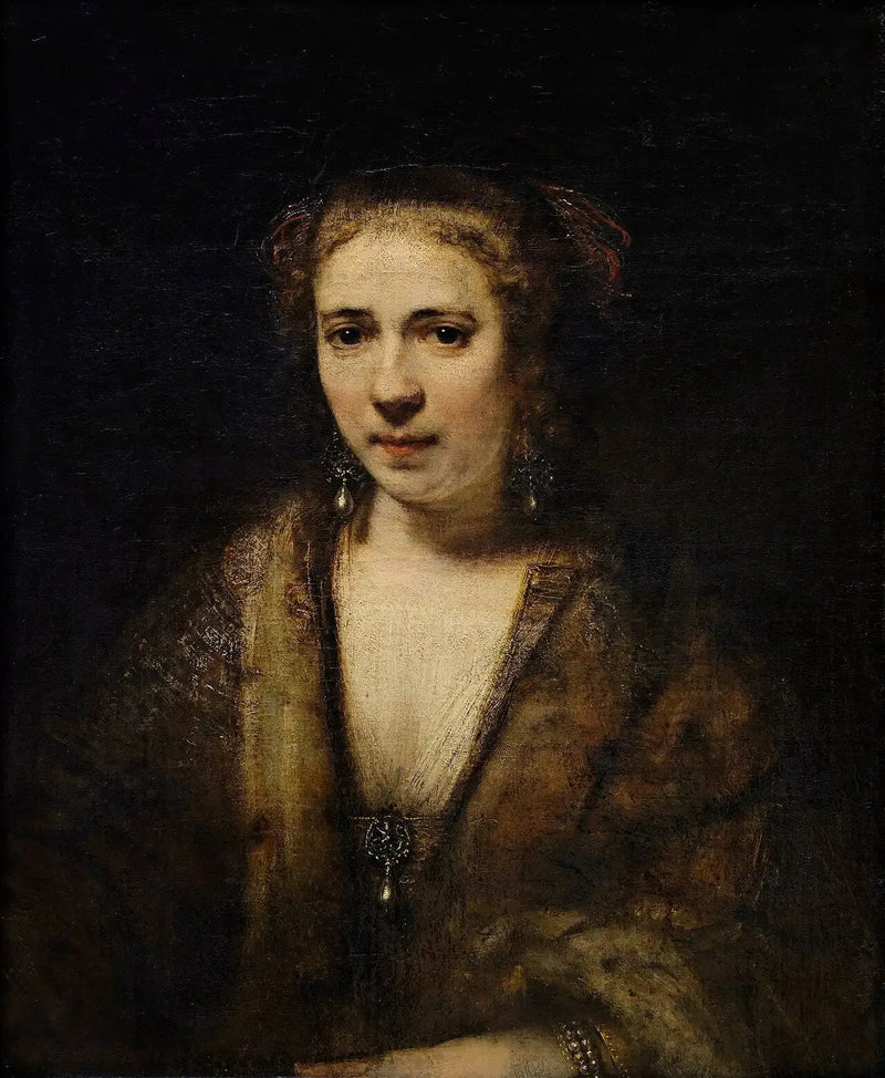 Hendrickje Stoffels mit Samtberet - Rembrandt