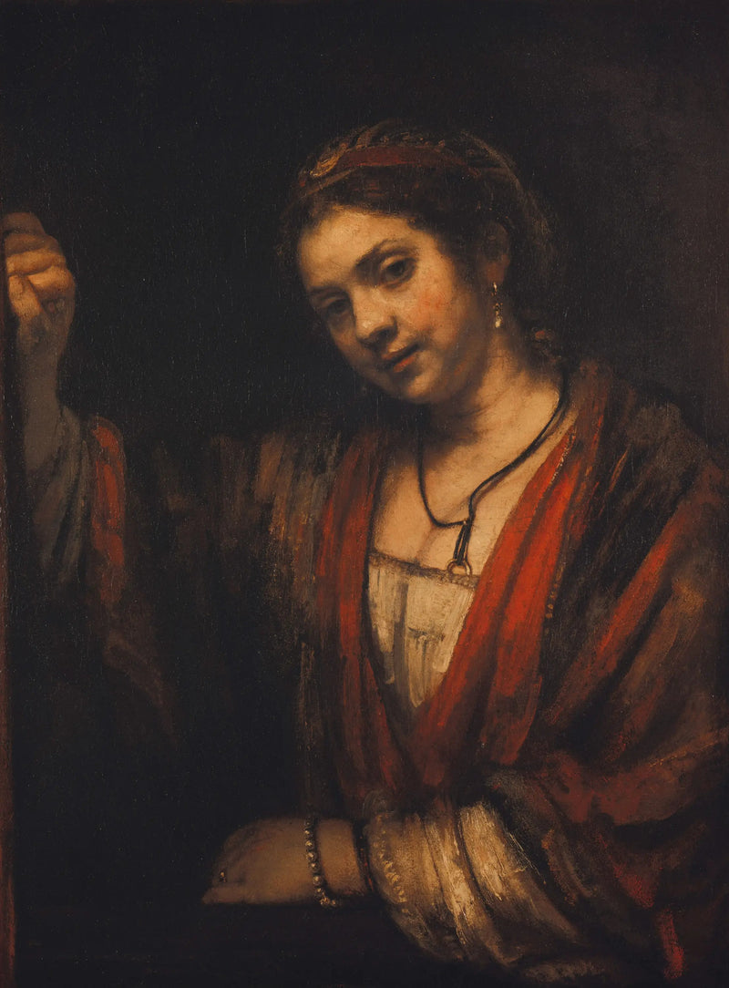 Hendrickje Stoffels in einer Tür - Rembrandt