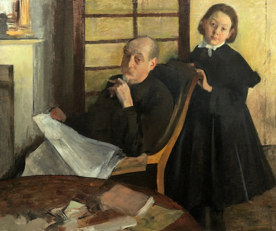 Henri Degas und seine Nichte Lucie Degas (der Onkel und die Cousine des Künstlers) - Edgar Degas