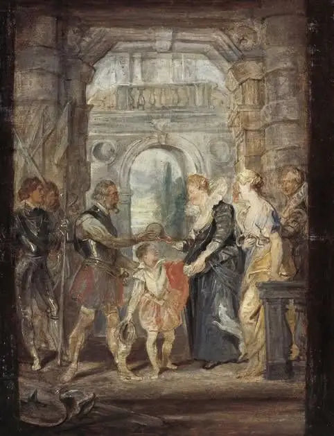 Henri IV accorde la régence à Marie de Médicis - Peter Paul Rubens image 1 reproduction artisanale de tableau