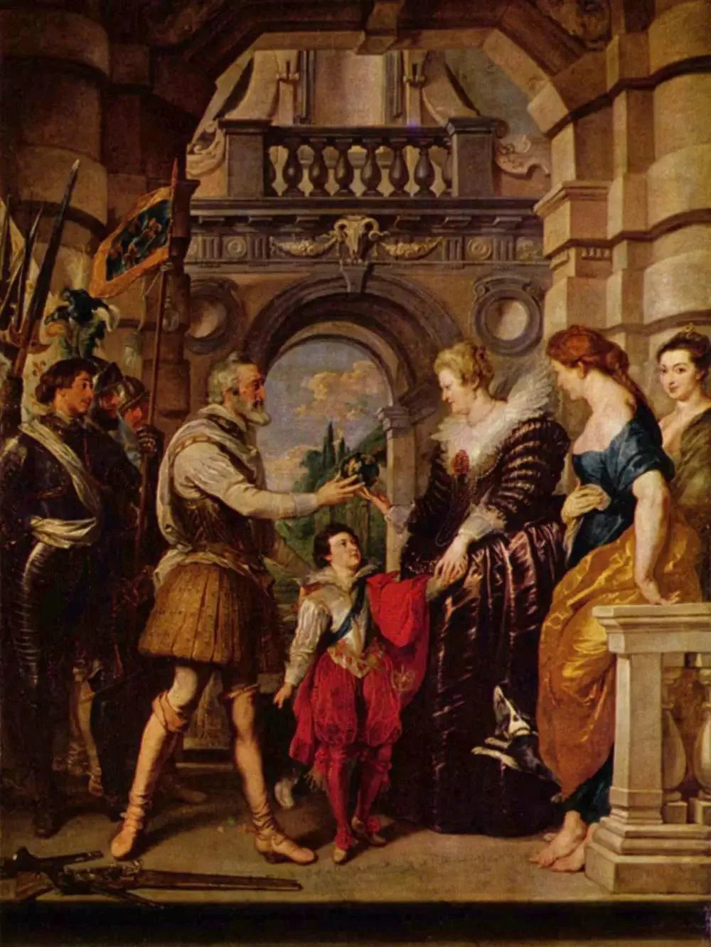 Henri IV partie pour la guerre d'Allemagne et confie à la reine le gouvernement de son royaume le 20 mars 1610 - Peter Paul Rubens image 1 tableau peint à l’huile sur toile