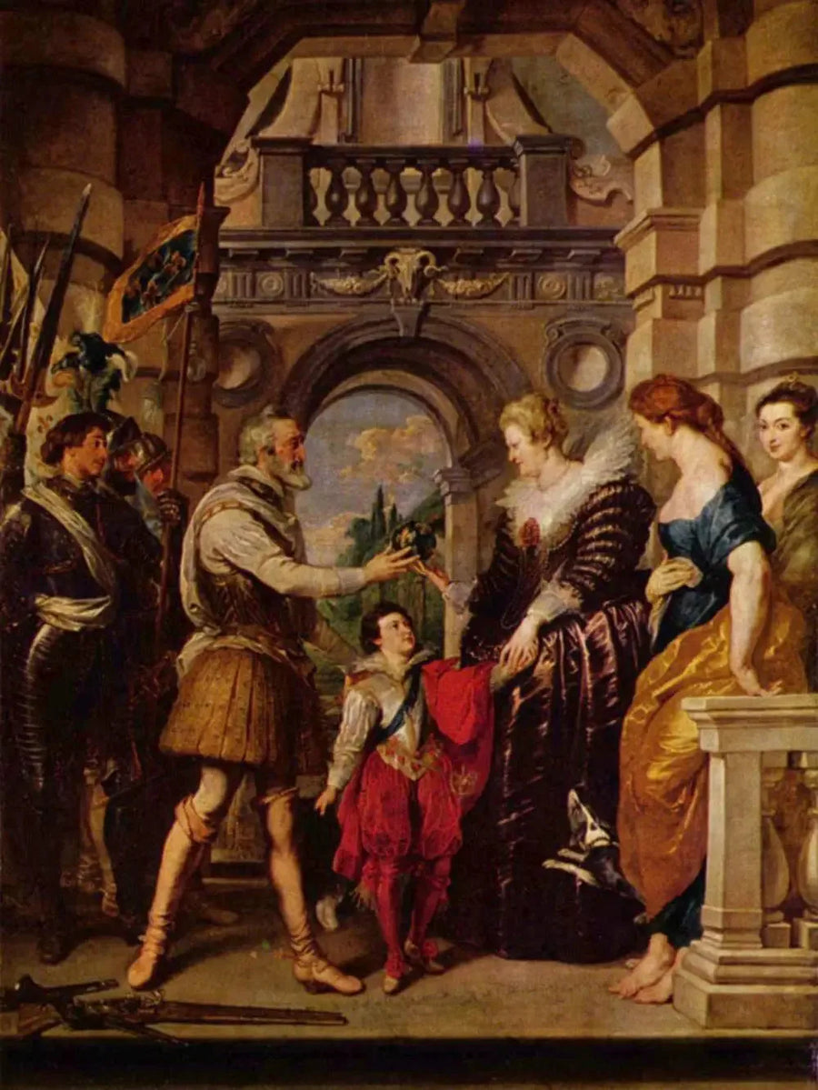 Heinrich IV. zieht in den Krieg gegen Deutschland und überträgt der Königin die Regierung seines Königreichs am 20. März 1610 - Peter Paul Rubens