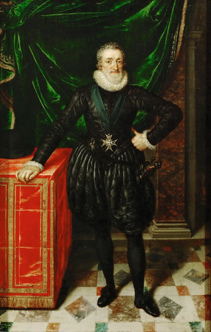 Henri IV, König von Frankreich, in schwarzer Kleidung - Frans Pourbus der Jüngere